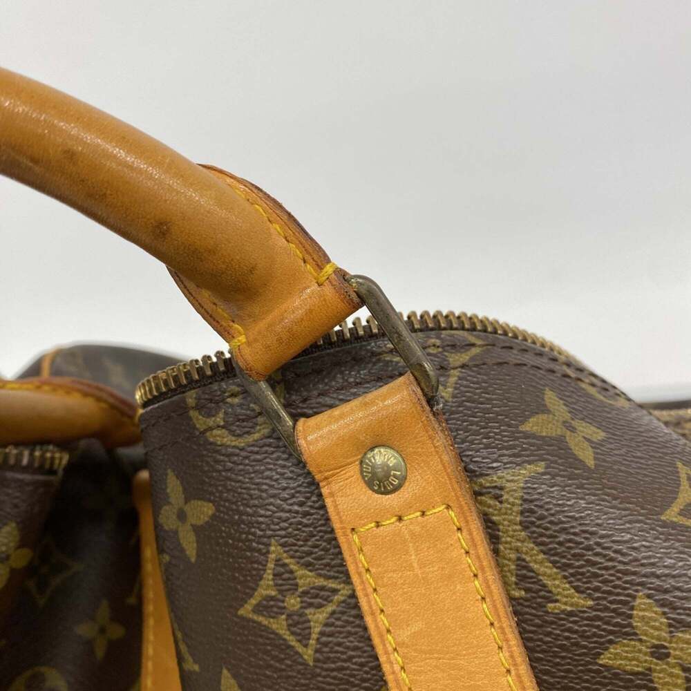 LOUIS VUITTON Authentic Brown Monogram Keepall 55 Boston Bag - Picture 10 of 12